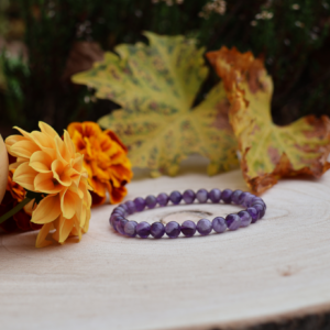 Amethyst Armband mit 6 mm Perlen