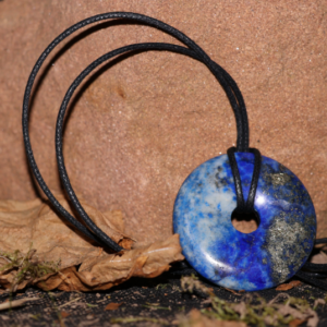 Lapislazuli Donut 4cm mit Schnur