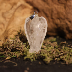 Bergkristall Engel Anhänger mit Öse 3cm